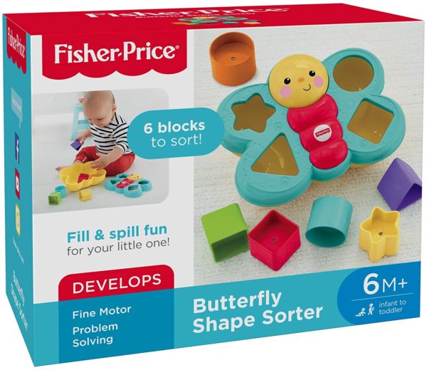 Fisher-Price Butterfly Shape Sorter, Six chunky CDC22